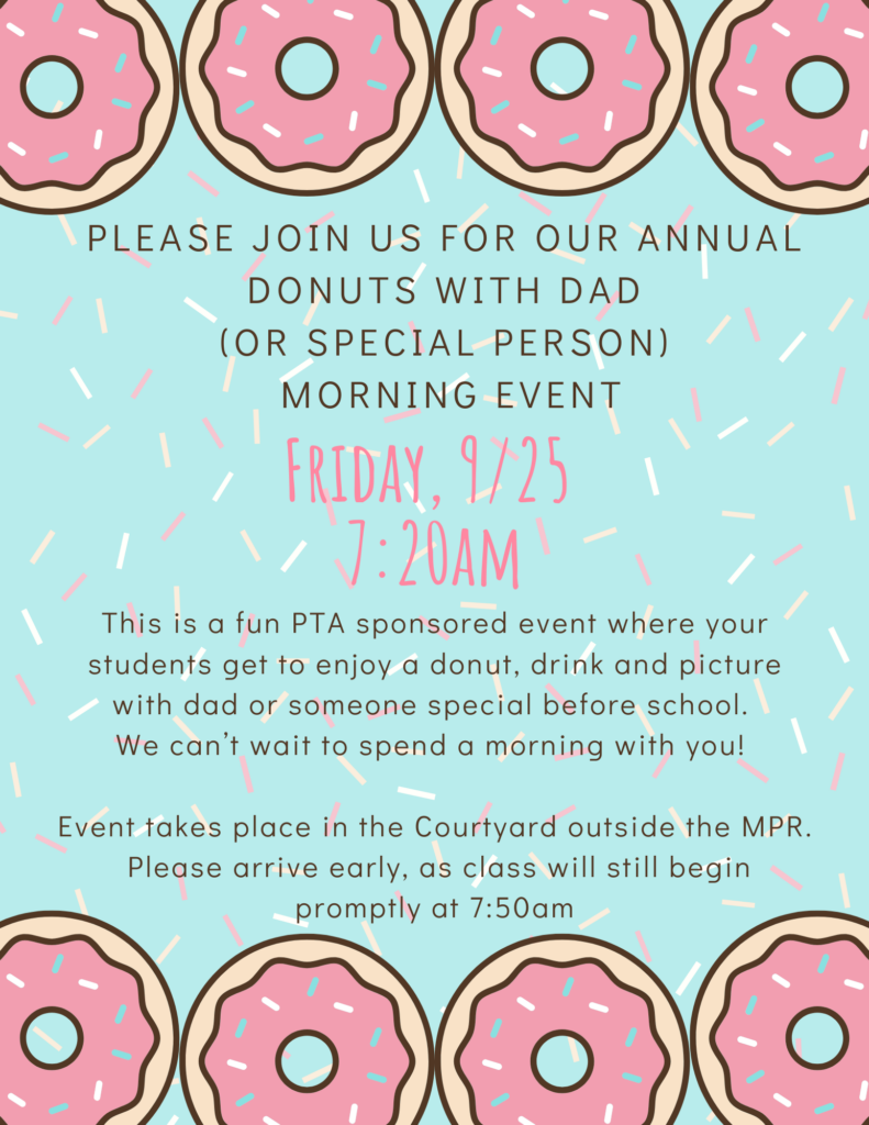 Donuts with Dad (or a special person) ~ Friday, September 25th @ 7:20am Donuts With Dads 9 2026 791x1024 - Donuts with Dad (or a special person) ~ Friday, September 25th @ 7:20am